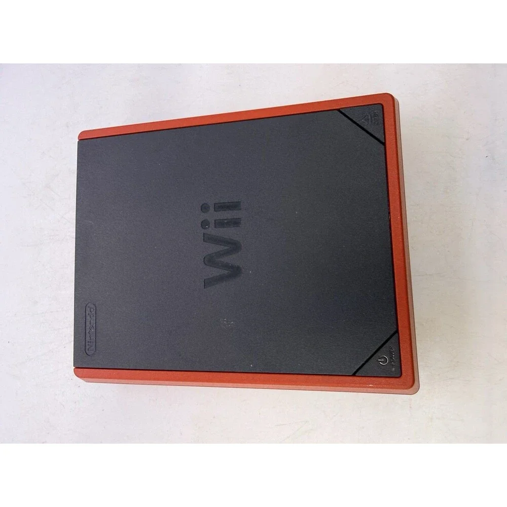 2006 Nintendo Wii Mini Red Console w/ Power Supply & TV Cables : WORKS